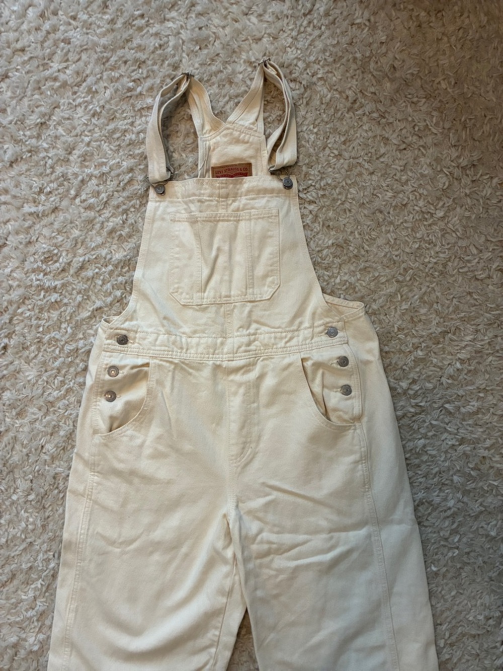 Levi’s denim Cream Cotton Overalls